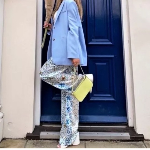 Zara Wide Leg Patchwork Print Women’s Pants Size small Blogger Favorite - Picture 9 of 9